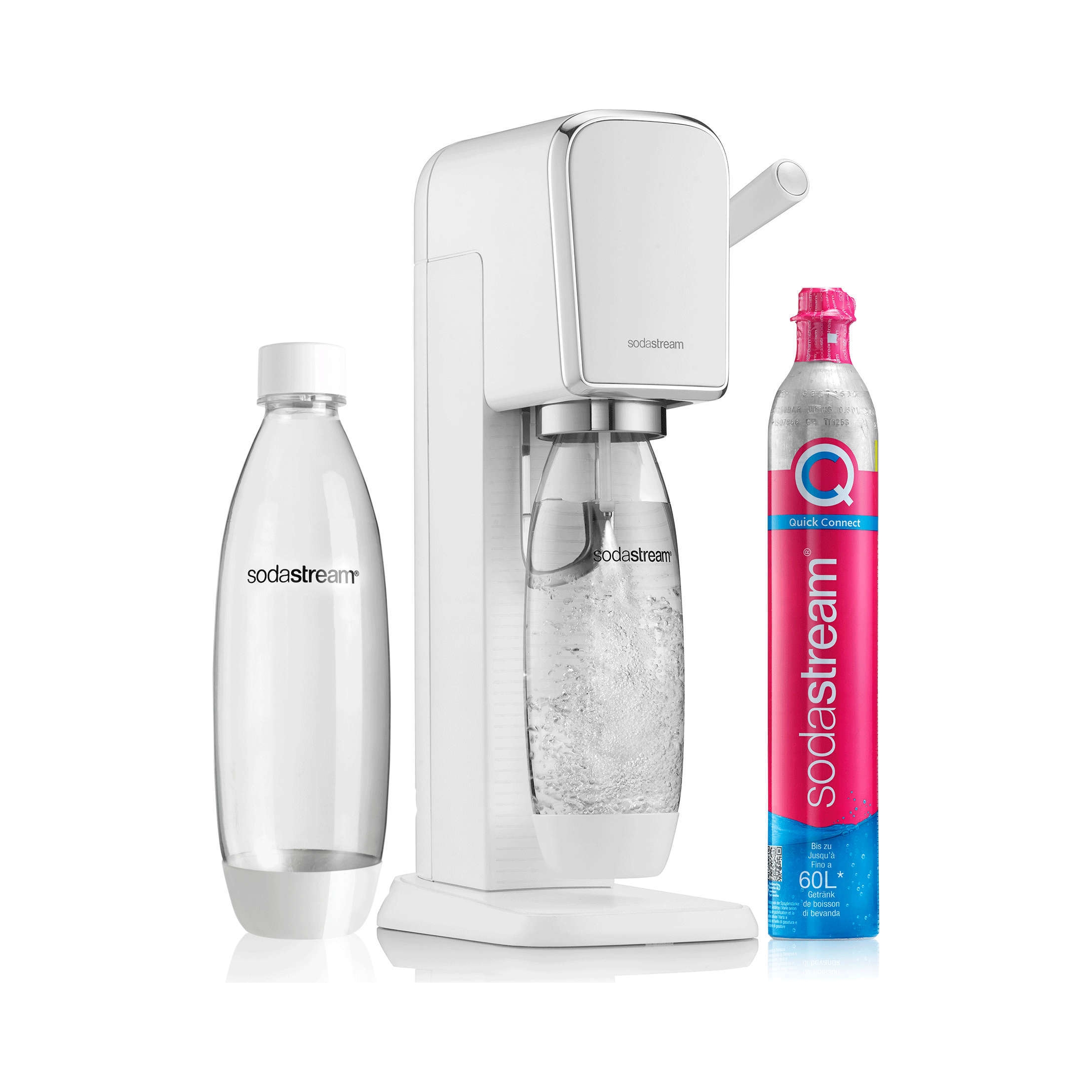 Saturátor na vodu SodaStream Art biely fľaša Fuse 1 l plyn