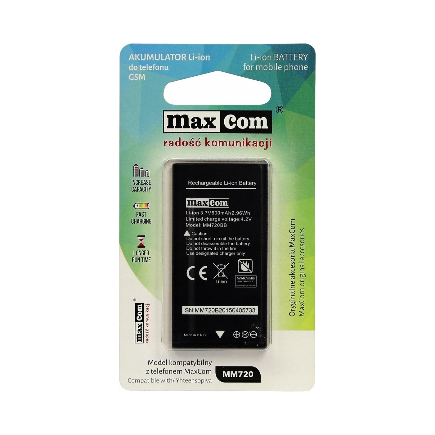 Oryginalna bateria Maxcom MM720BB/MM721 800 mAh