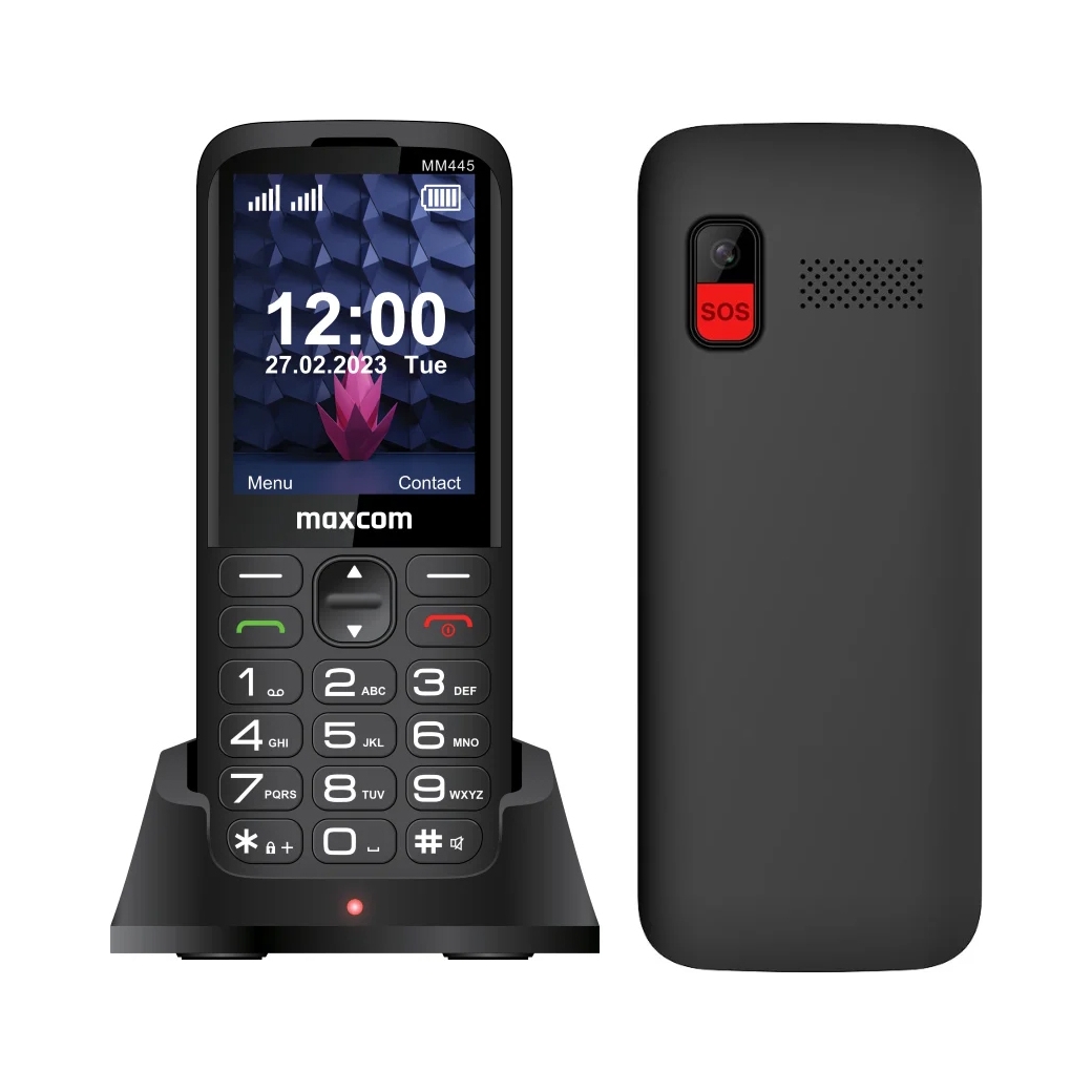 Telefon időseknek Maxcom MM445 Sos 4G asztali töltő, nagy gombokkal