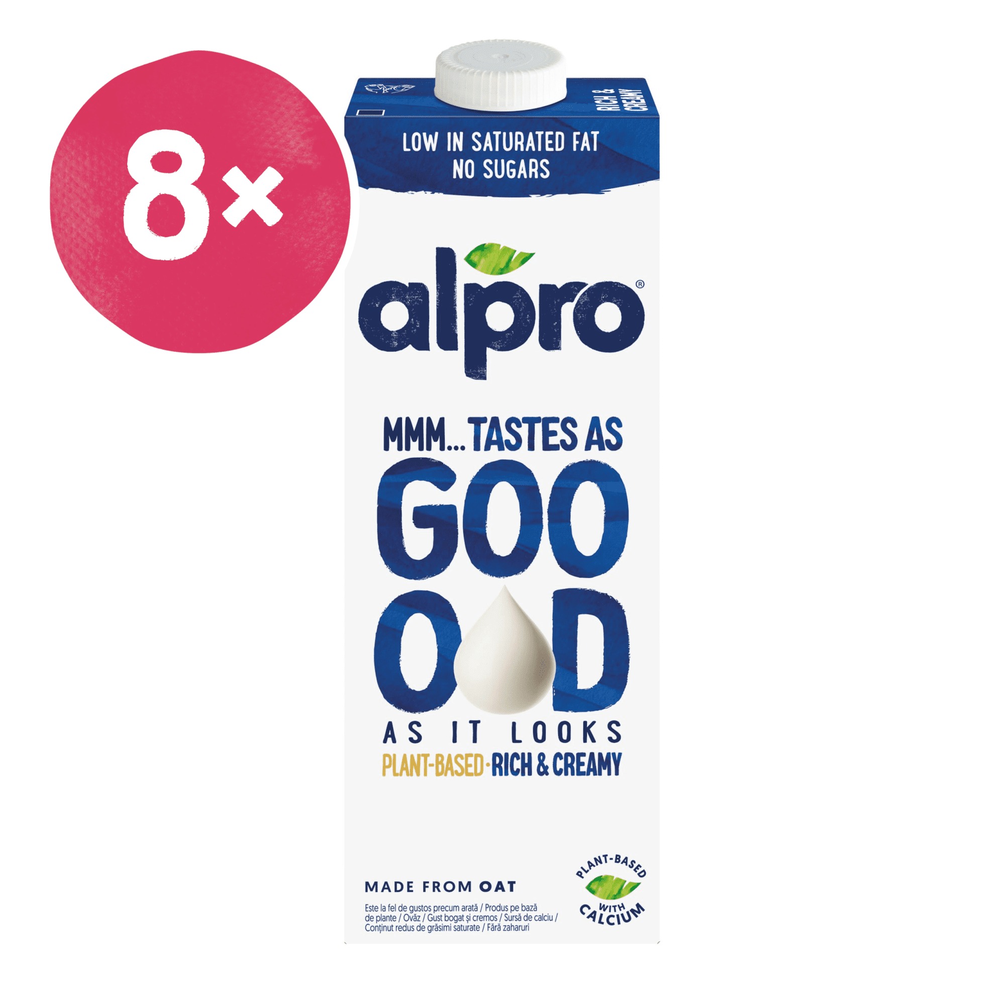 Alpro ovesný nápoj Tastes As Good – Rich & Creamy 3,5% 8x 1l