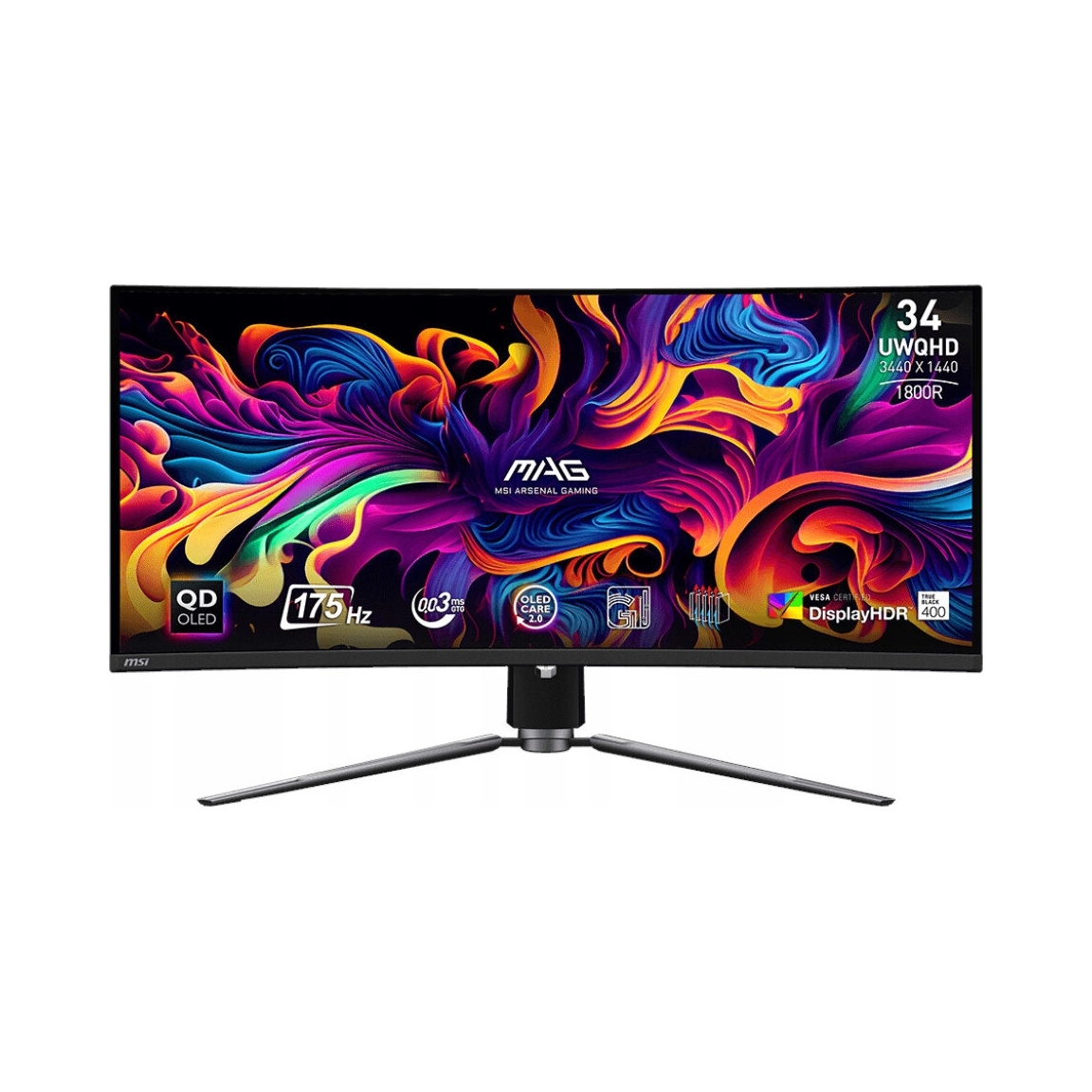 Monitor Msi Mag 341CQP 34" Qd-oled 3440x1440px 175Hz 0,03 ms