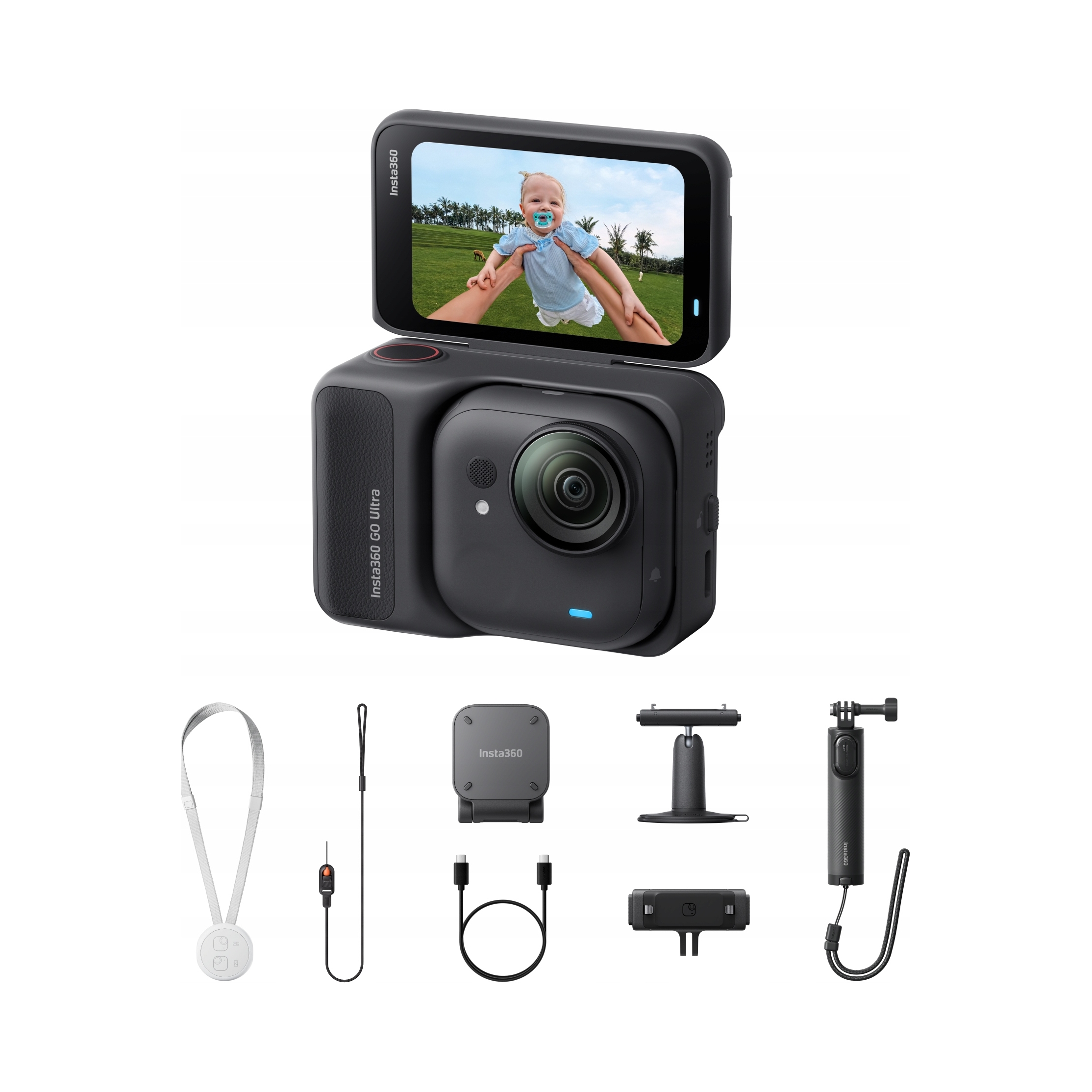 Športová kamera Insta360 Go Ultra Creator Bundle Midnight Black 4K Uhd