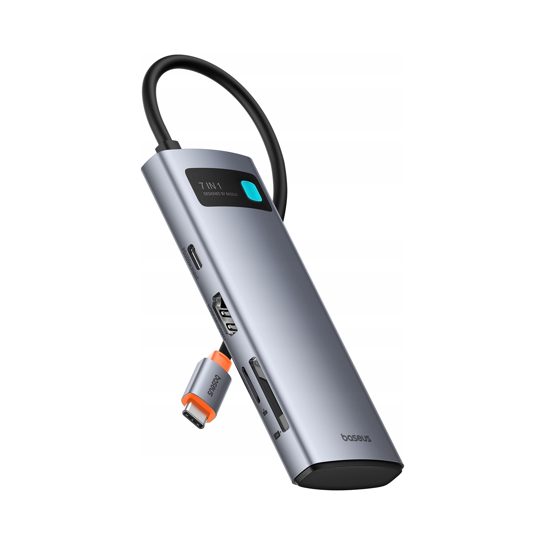 Hub adaptér Usb-c Baseus 7v1 Hdmi 4K 60Hz 3x Usb 3.0 Usb-c Pd Sd microSD