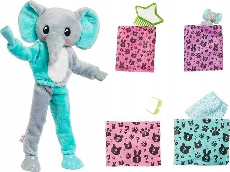 

Barbie Lalka Cutie Reveal Słonik Dżungla HKP98
