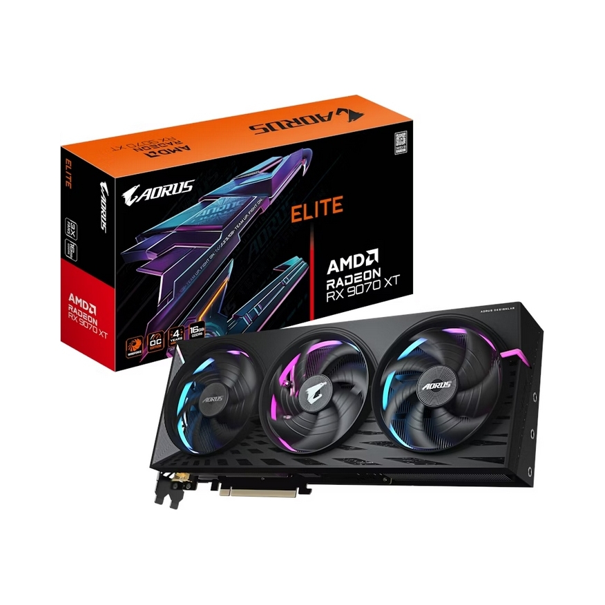 Grafická karta Gigabyte Aorus Radeon Rx 9070 Xt Elite 16GB GDDR6 256bit