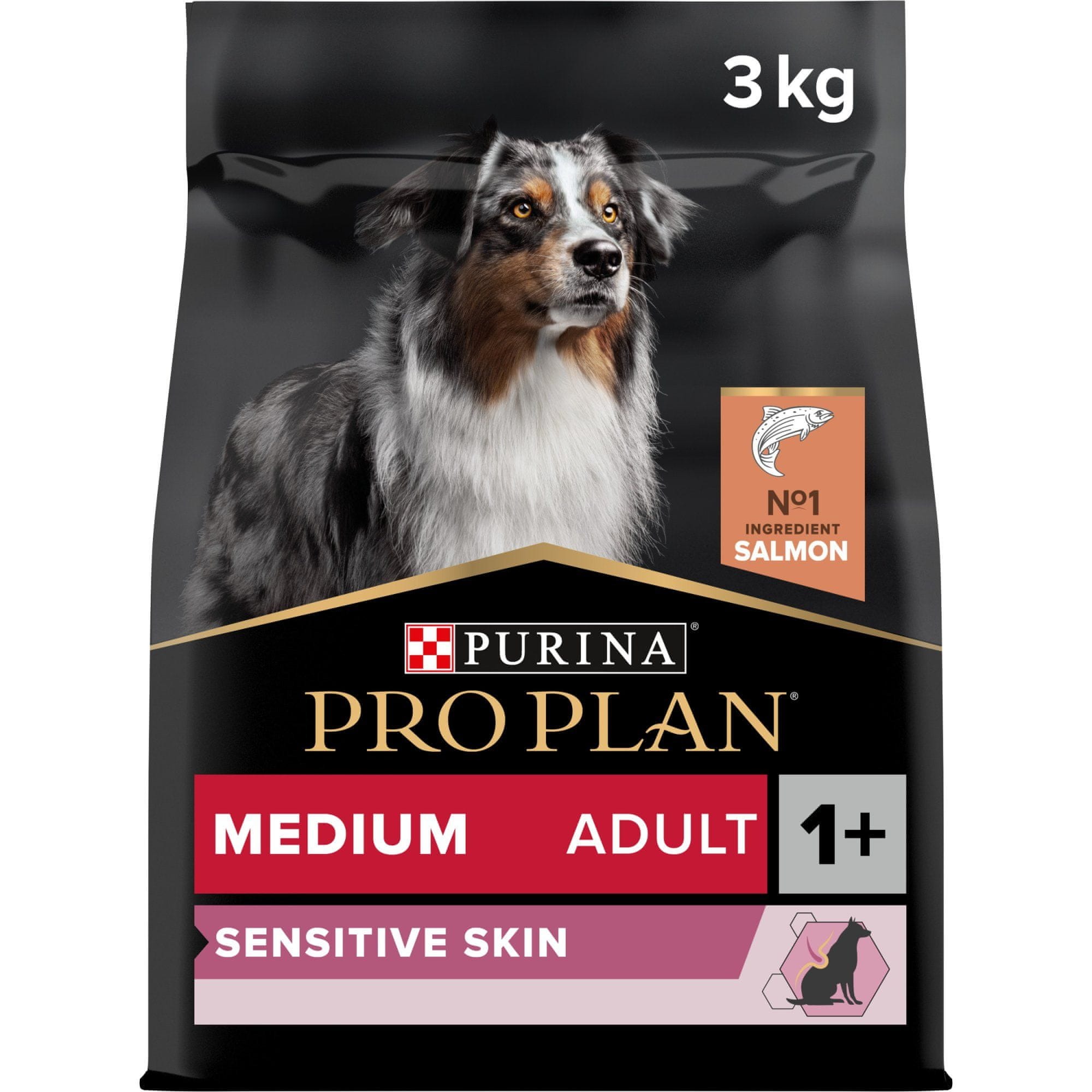 Levně Purina Pro Plan Medium Sensitive Skin losos 3 kg