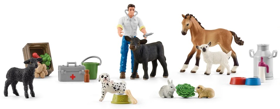 Адвент-календарь Schleich Farm World 98643, фигурки животных фермы и аксессуары, от 3 лет — фото 2