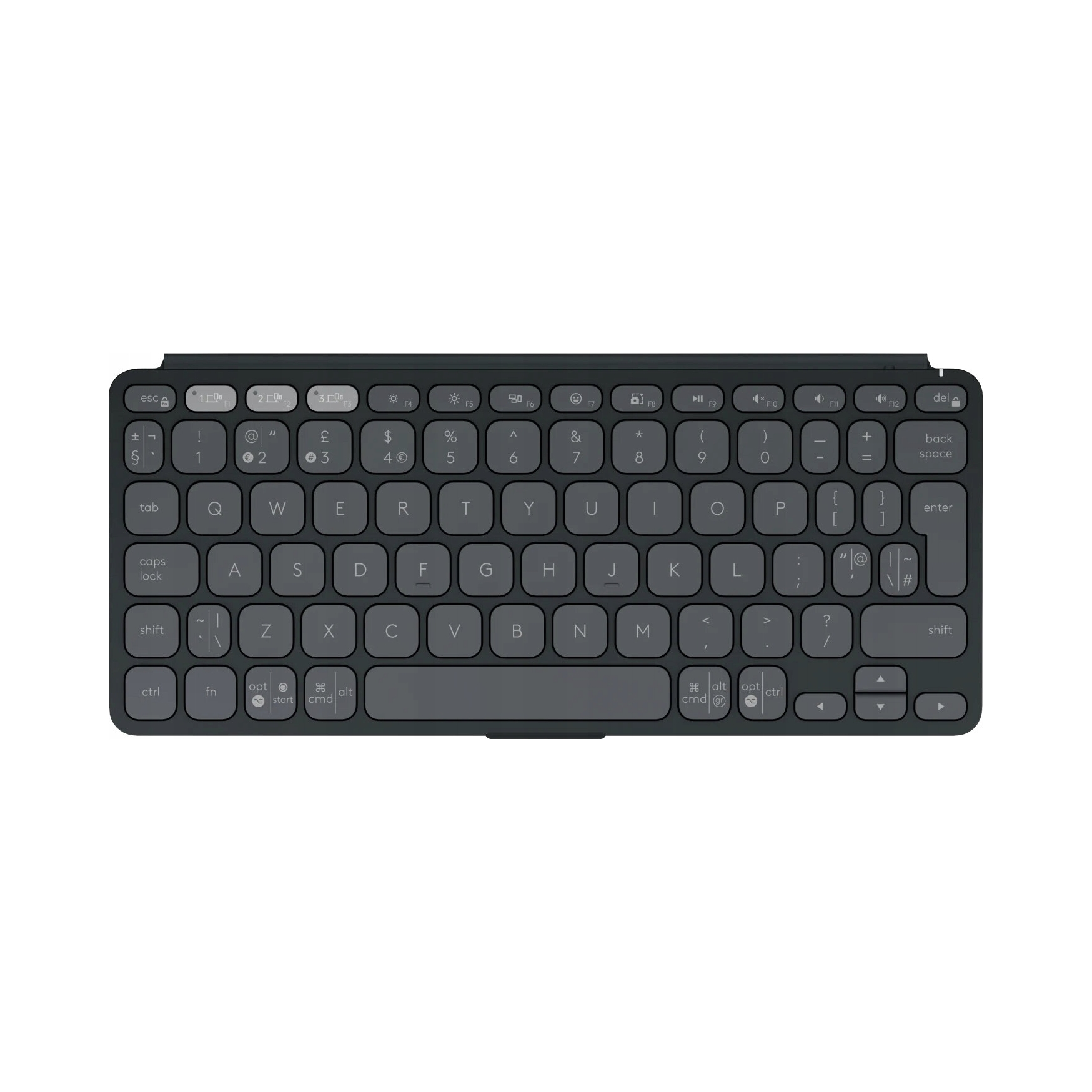 Bezdrôtová klávesnica Logitech nožnicová, šedá, Us rozloženie
