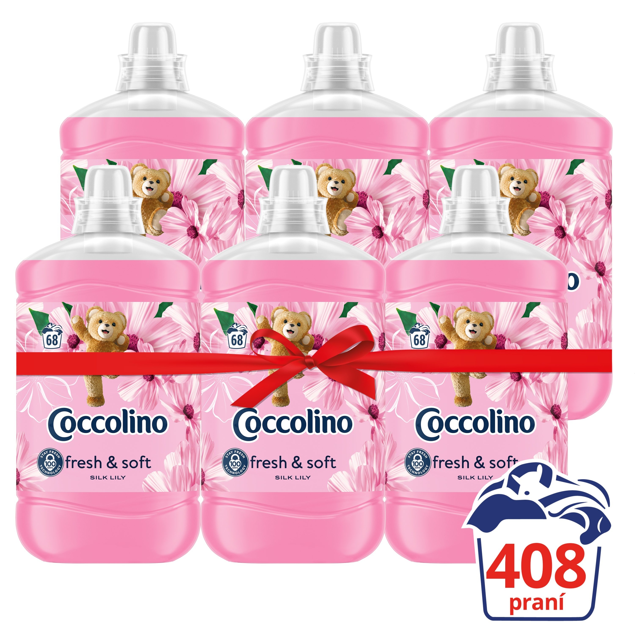 Levně Coccolino aviváž Silk Lily 10,2l (408 pracích dávek)
