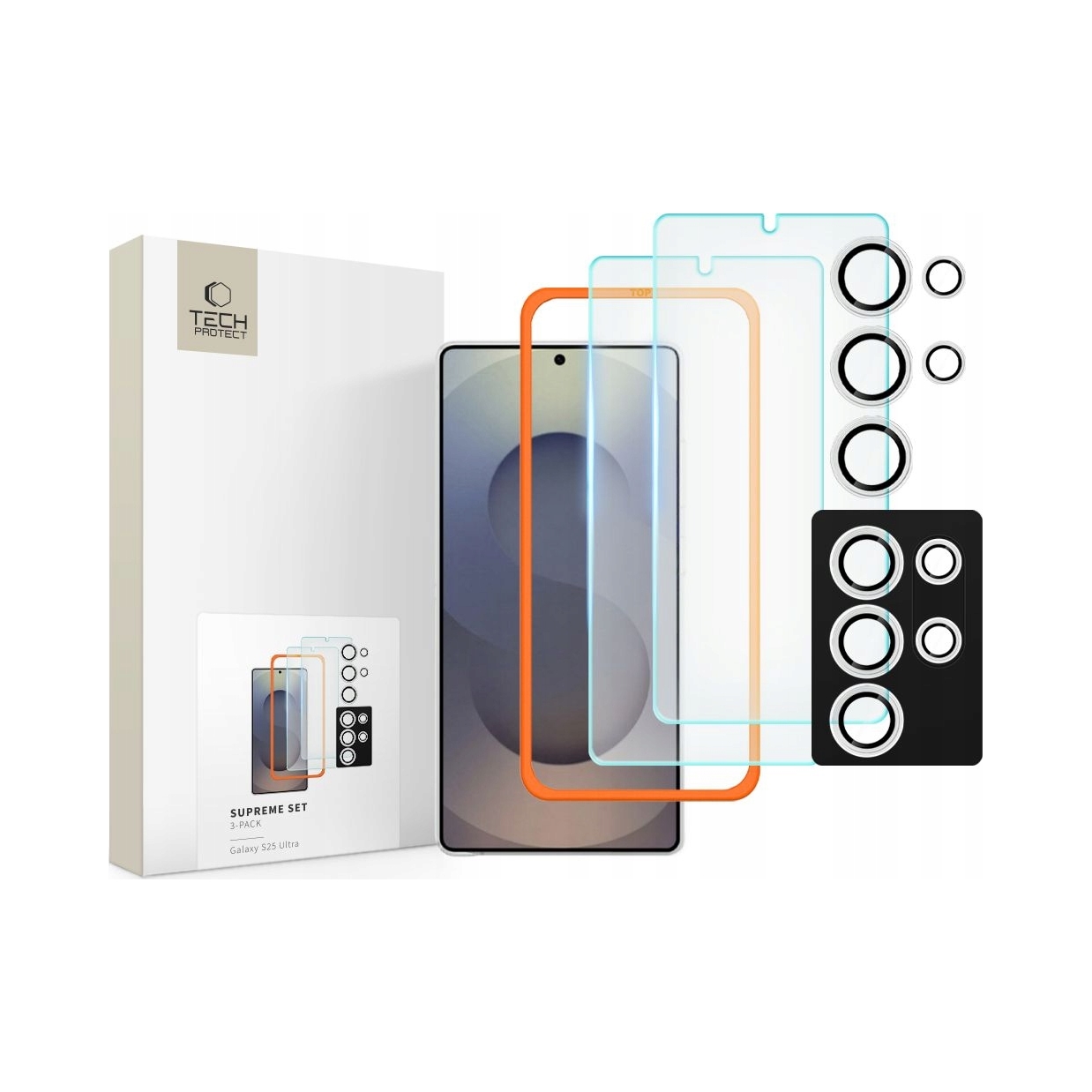Szkło Hartowane Tech- Protect Supreme Set 3- Pack Galaxy S25 Ultra Clear