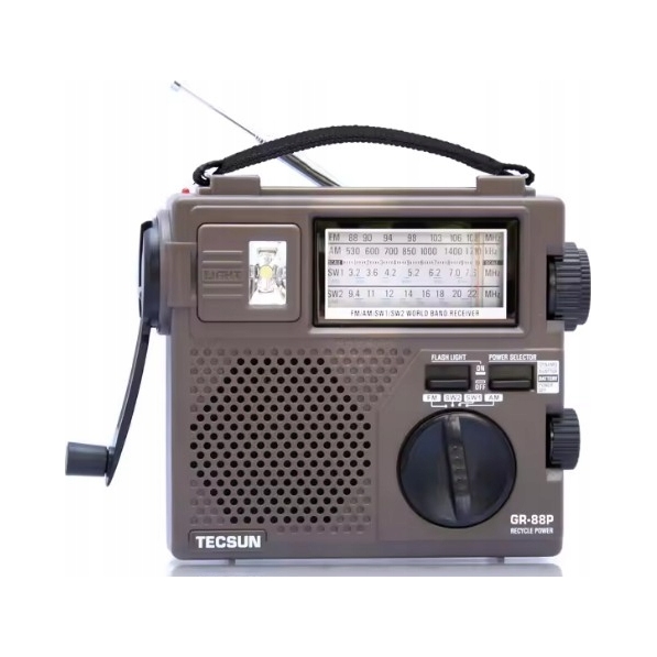Tecsun GR-88P globální radiopřijímač Mw Sw Fm pro preppers, survival