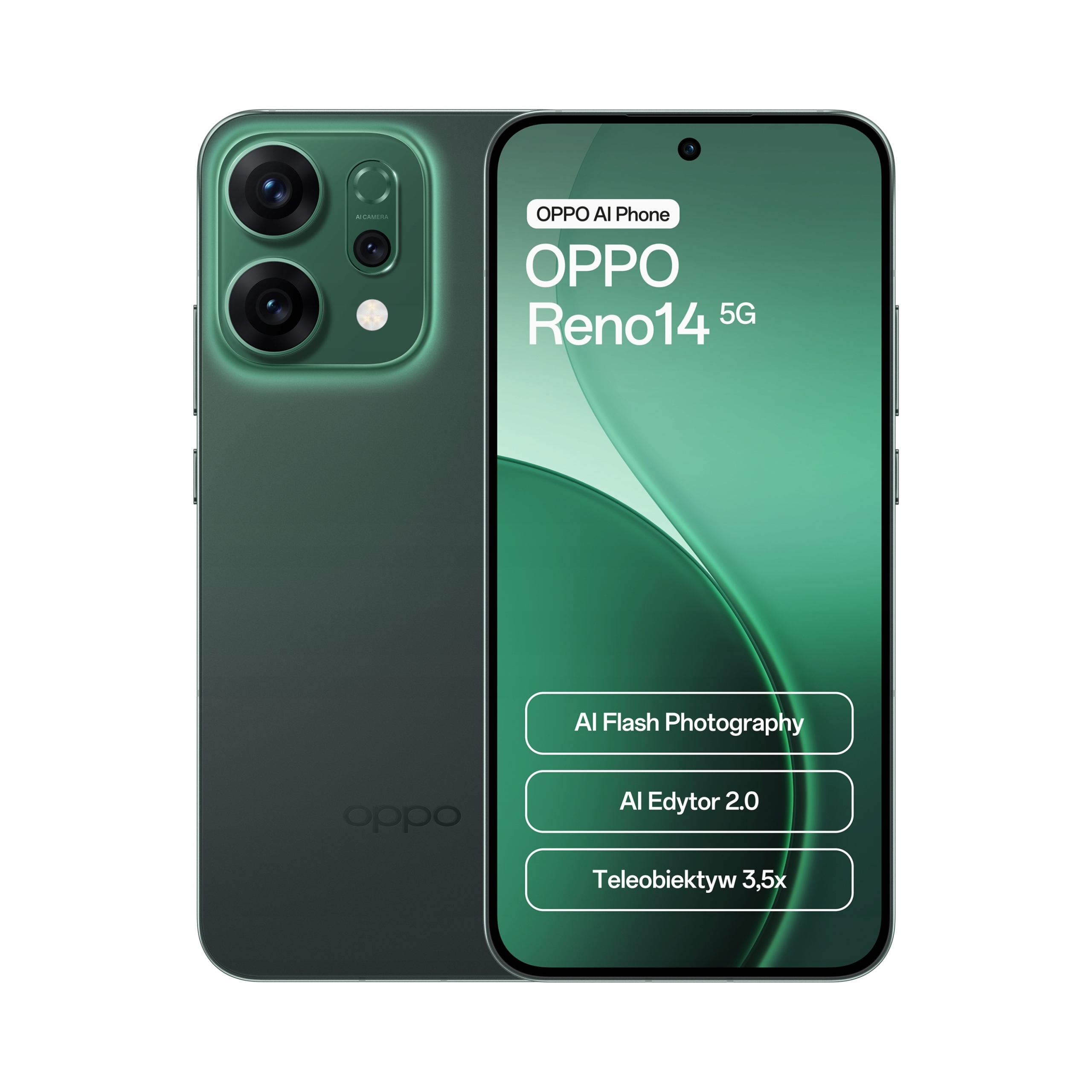 OPPO Reno14 12/256GB 6,59" 120Hz 50Mpix Zielony