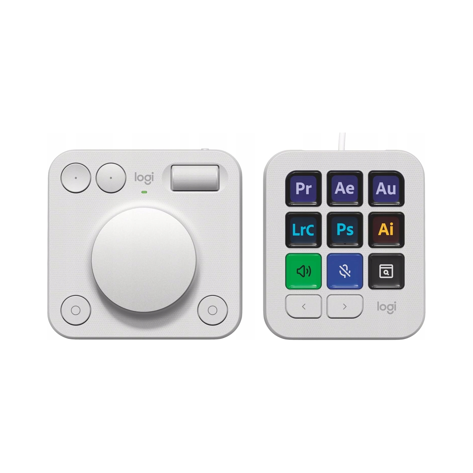 Logitech MX Creative Console programovateľná klávesnica 9 kláves LCD biela