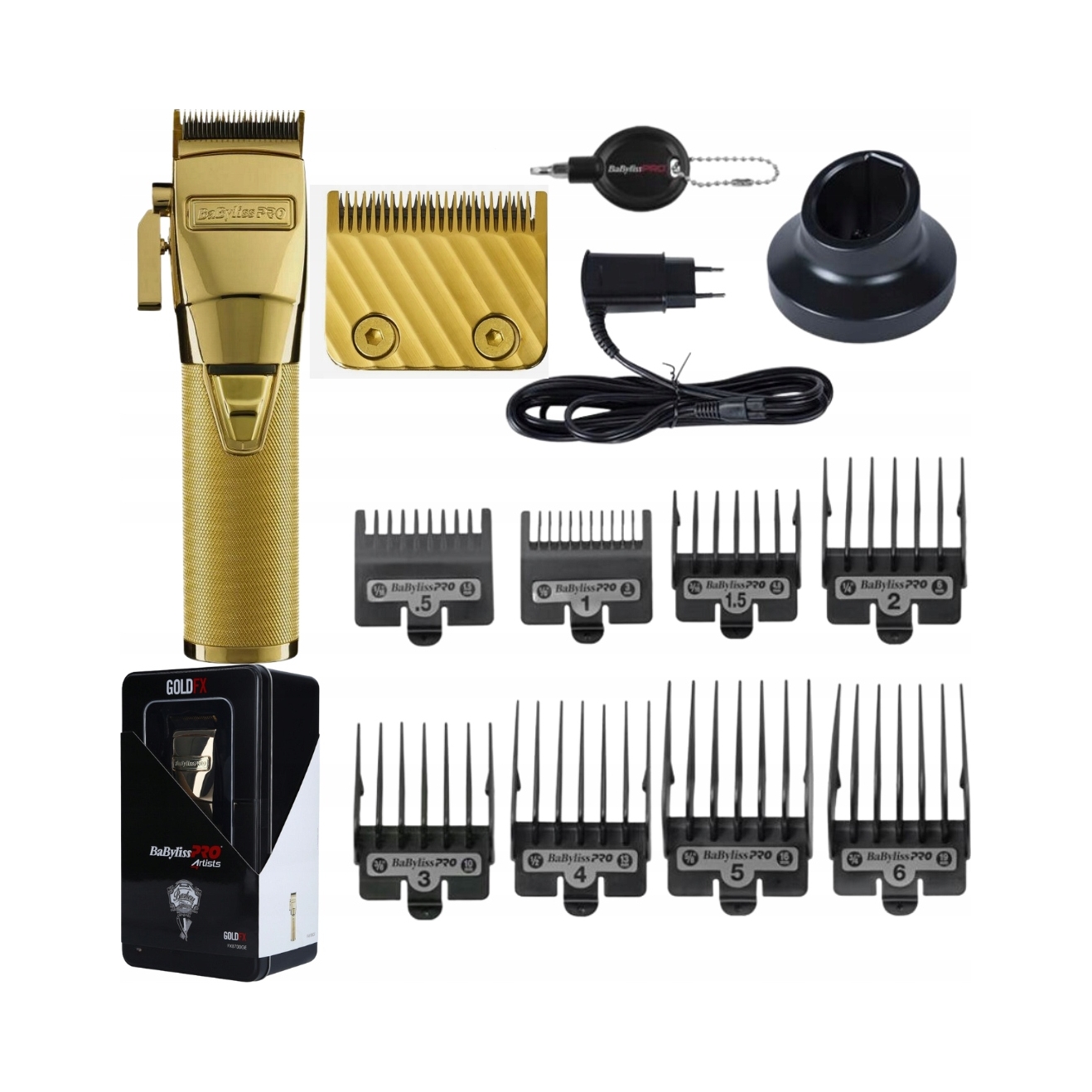 BaByliss Pro Bezdrátový stříhací strojek na vlasy Gold FX8700GE