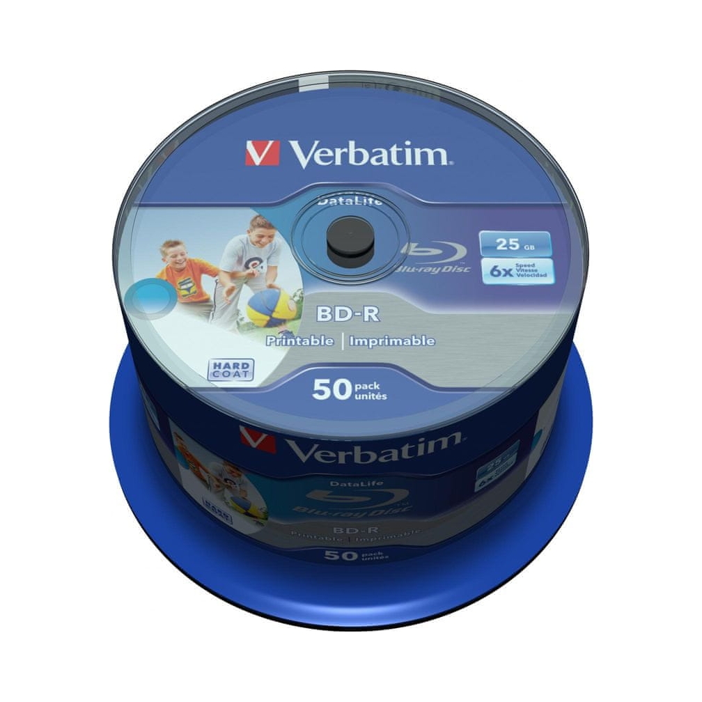 Blu-ray disk (bd-r) Verbatim 25 Gb 50 Ks (balení 50) bílý pro potisk