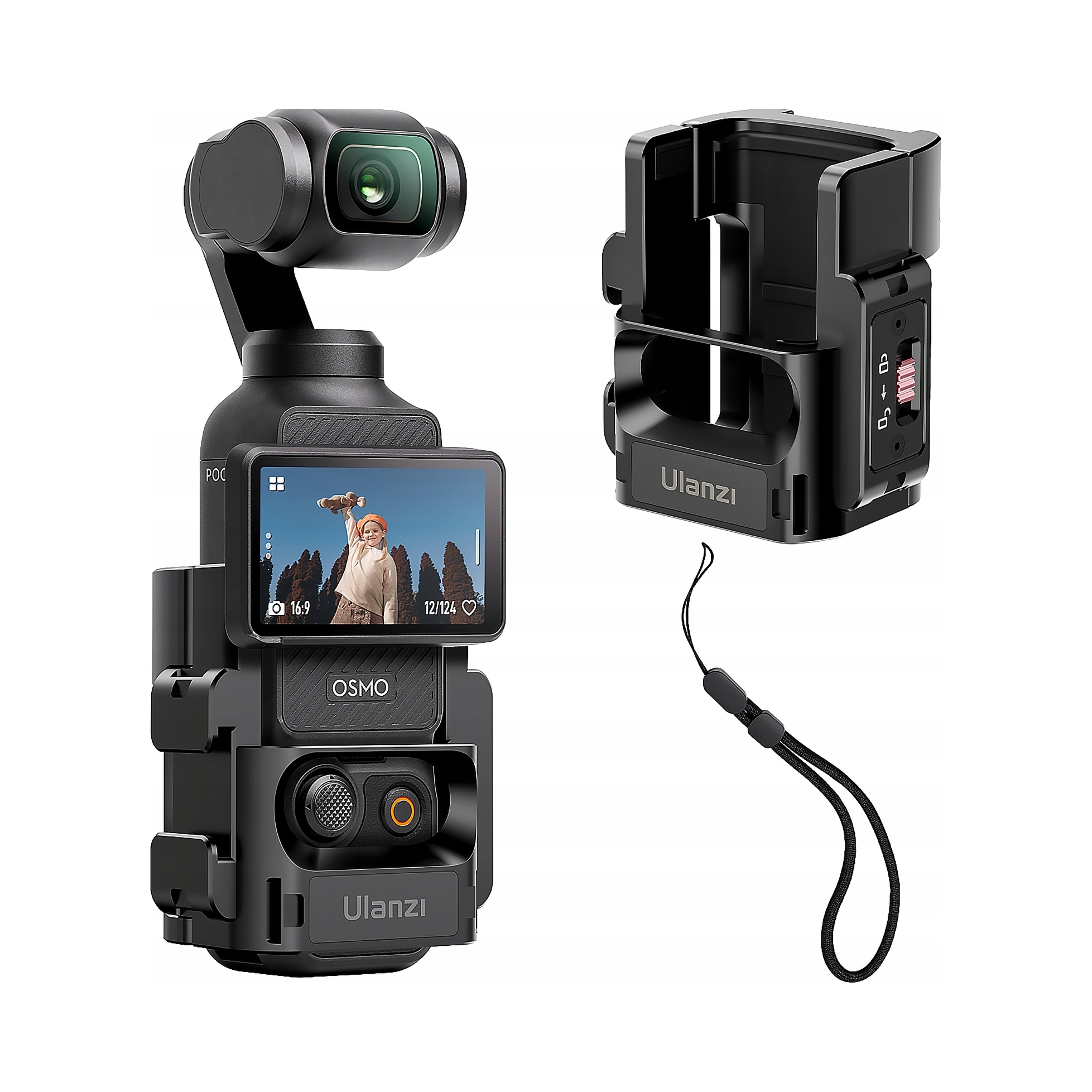 Upevnění na stativ Ulanzi PK-06 pro Led lampu a mikrofon pro Dji Osmo Pocket 3