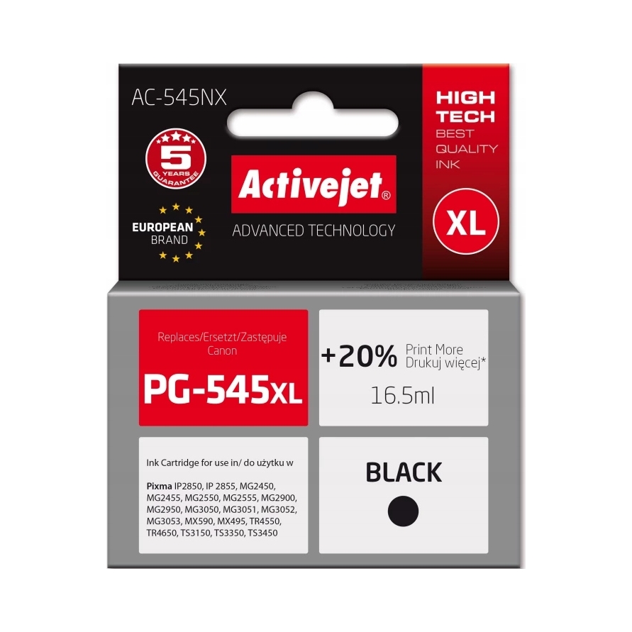 Tusz ActiveJet do Canon AC-545NX czarny (black)