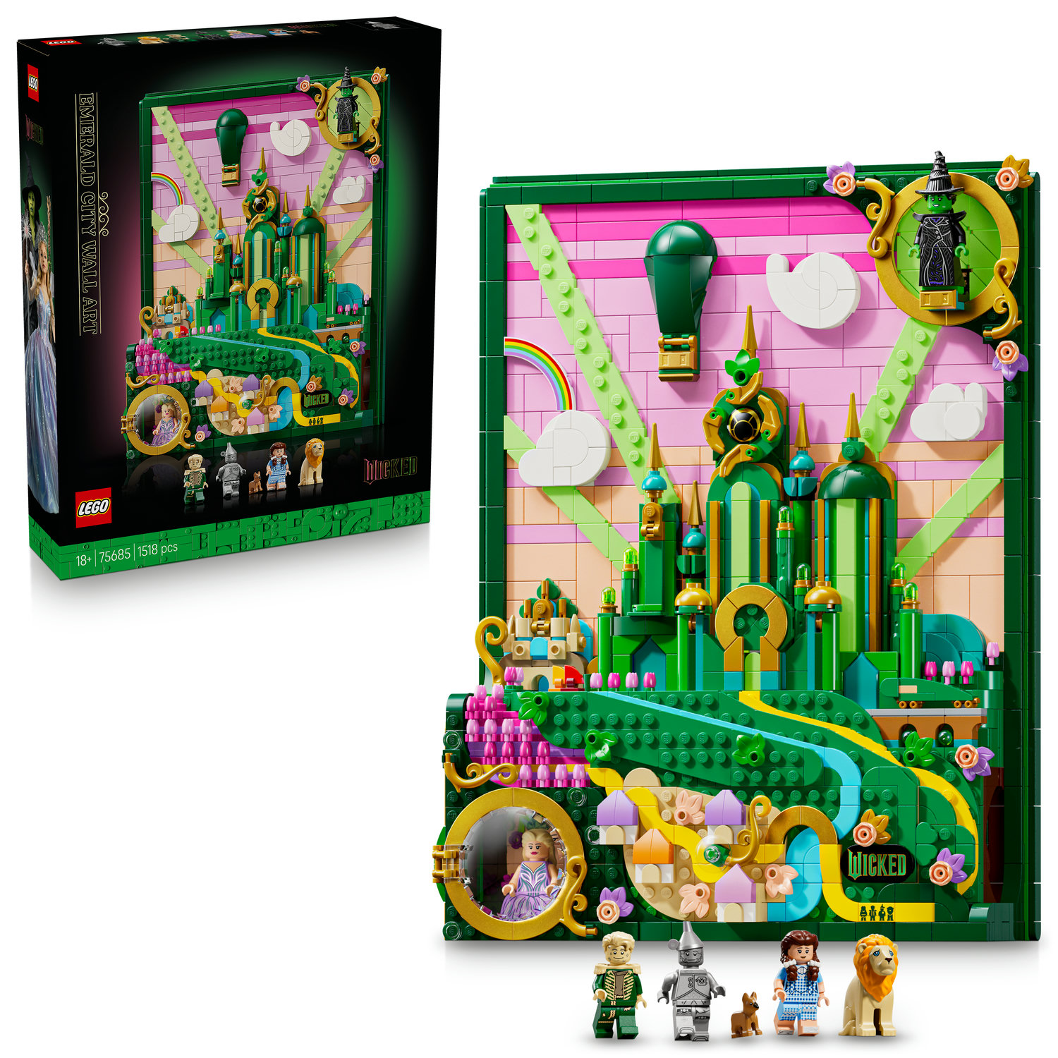 2X Klocki LEGO Wicked 75685 Obraz Emerald City