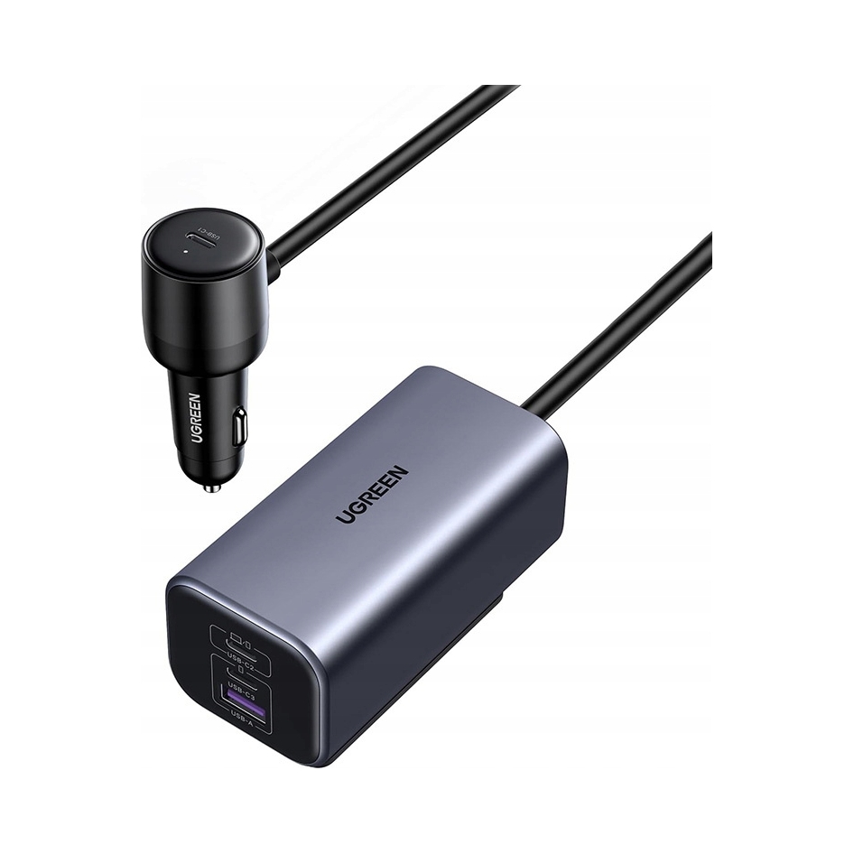 Ładowarka samochodowa Ugreen EC706 1x Usb 3x Usb-c 150W czarny