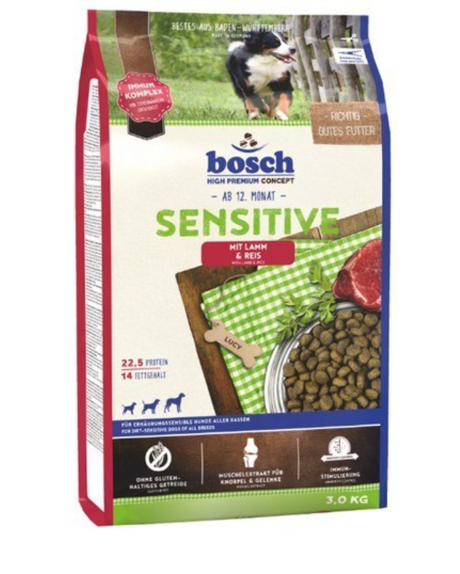 Levně Bosch Sensitive Adult Jehněčí & Rýže suché krmivo 3 kg
