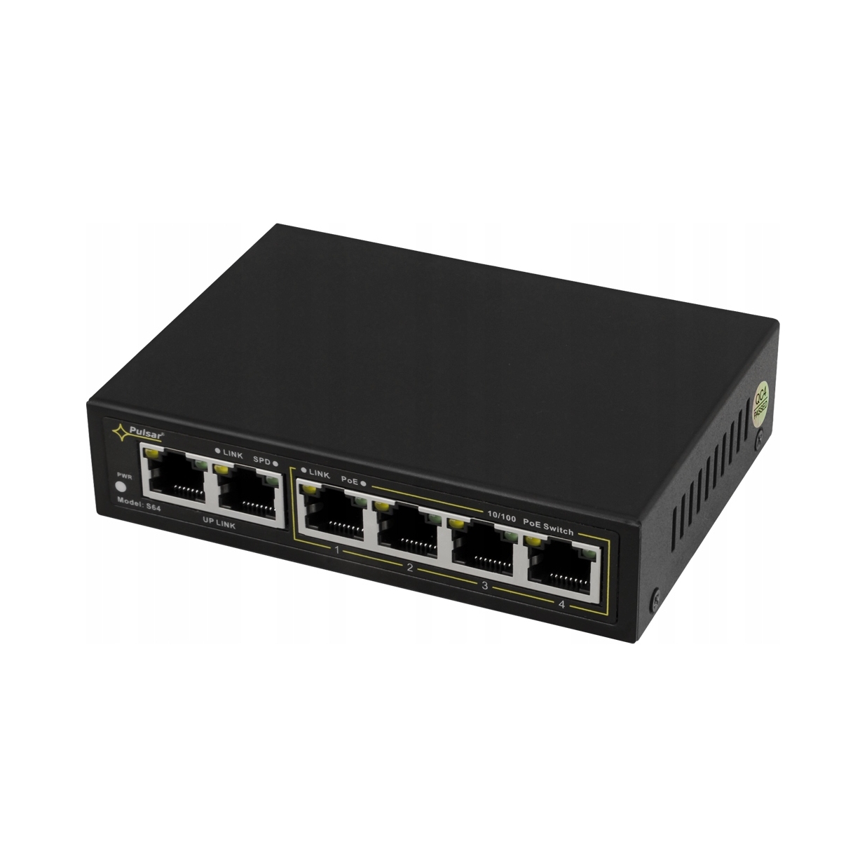 Switch 6-port do kamer Ip 4x PoE 60W Pulsar S64