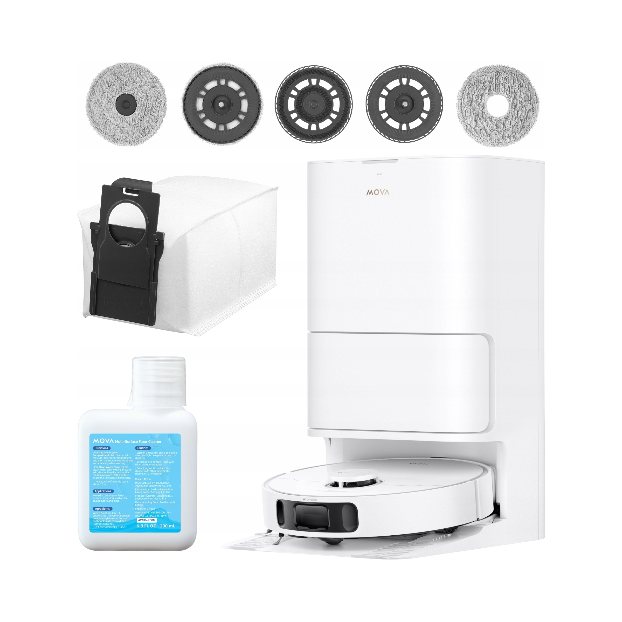 Robot sprzątający Mova by Dreame P10 Ultra 8300Pa Mopowanie Biały