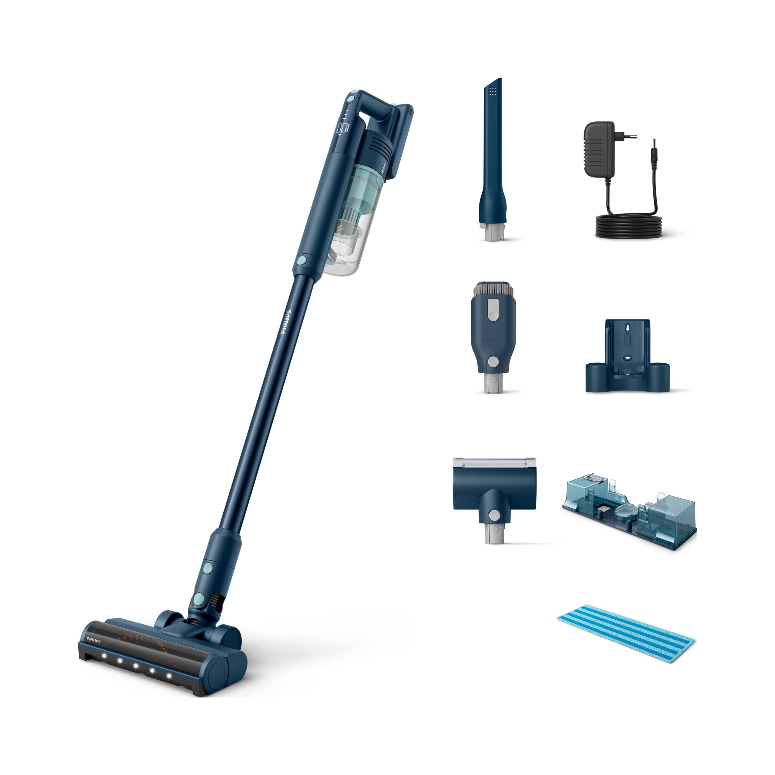 Tyčový vysavač Philips Series 5000 Aqua 3v1 XC5141/01 modrý