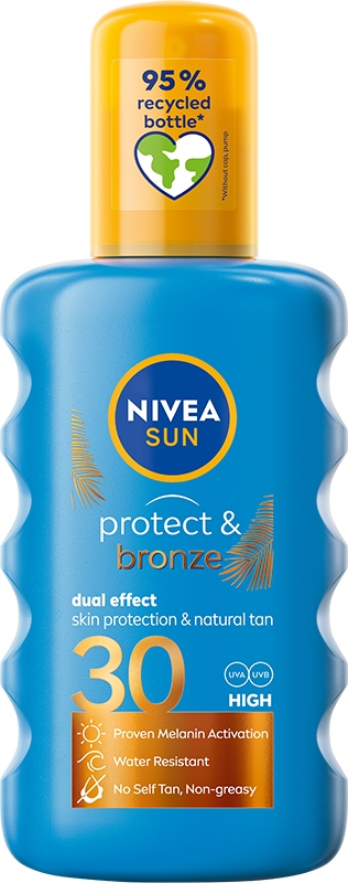NIVEA_Sun Protect & Bronze balzám ve spreji aktivující přirozené opálení