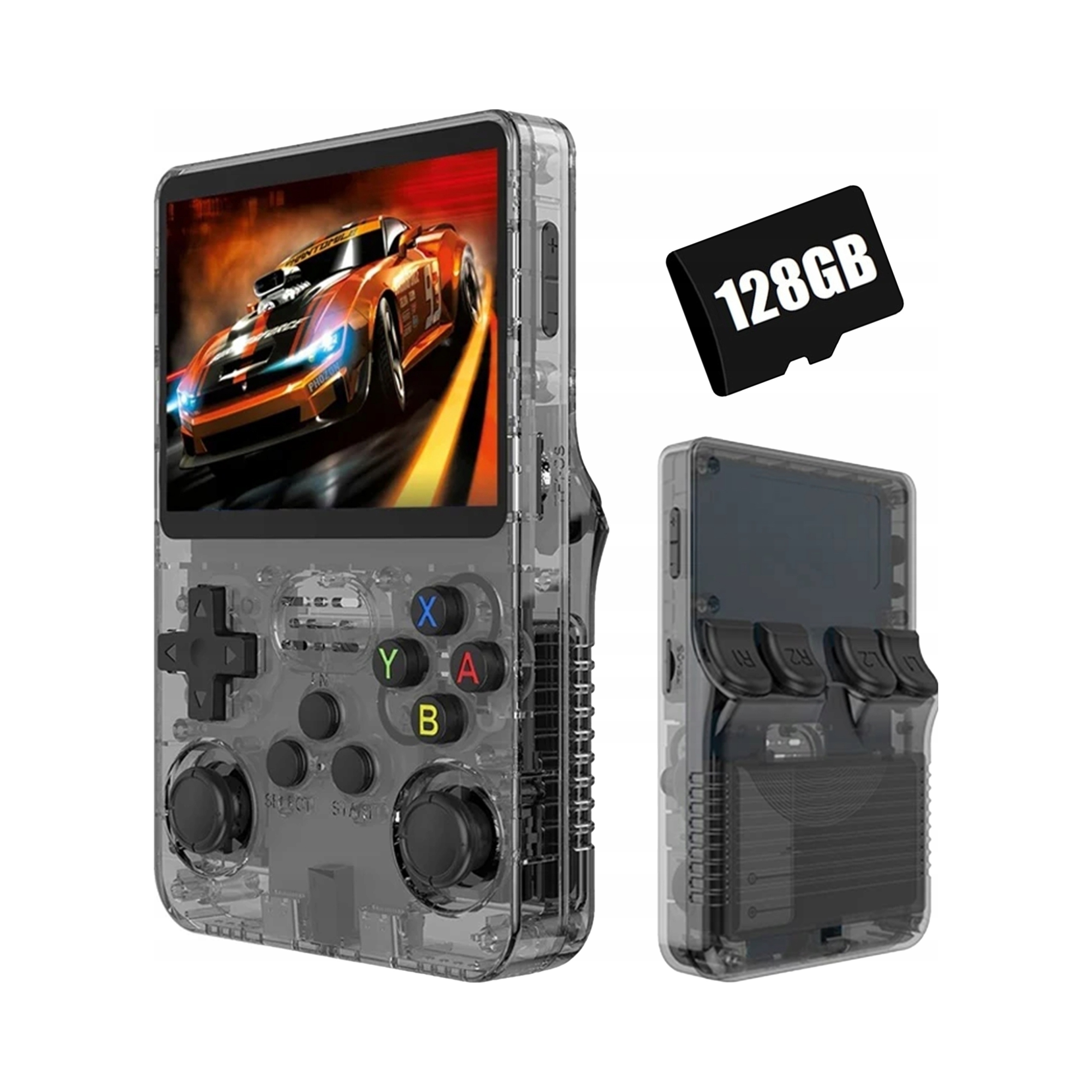 Przenośna konsola retro R36S 128 GB czarny