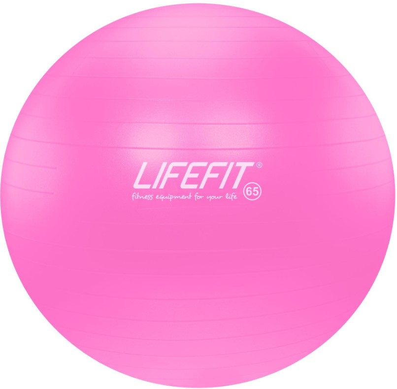 Piłka gimnastyczna Lifefit Anti-burst 65 cm, różowa