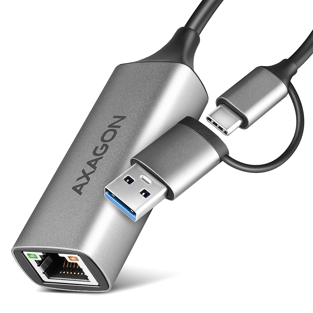 Karta sieciowa Axagon Ade-txca Gigabit Ethernet, Usb-c Usb-a Titanium G