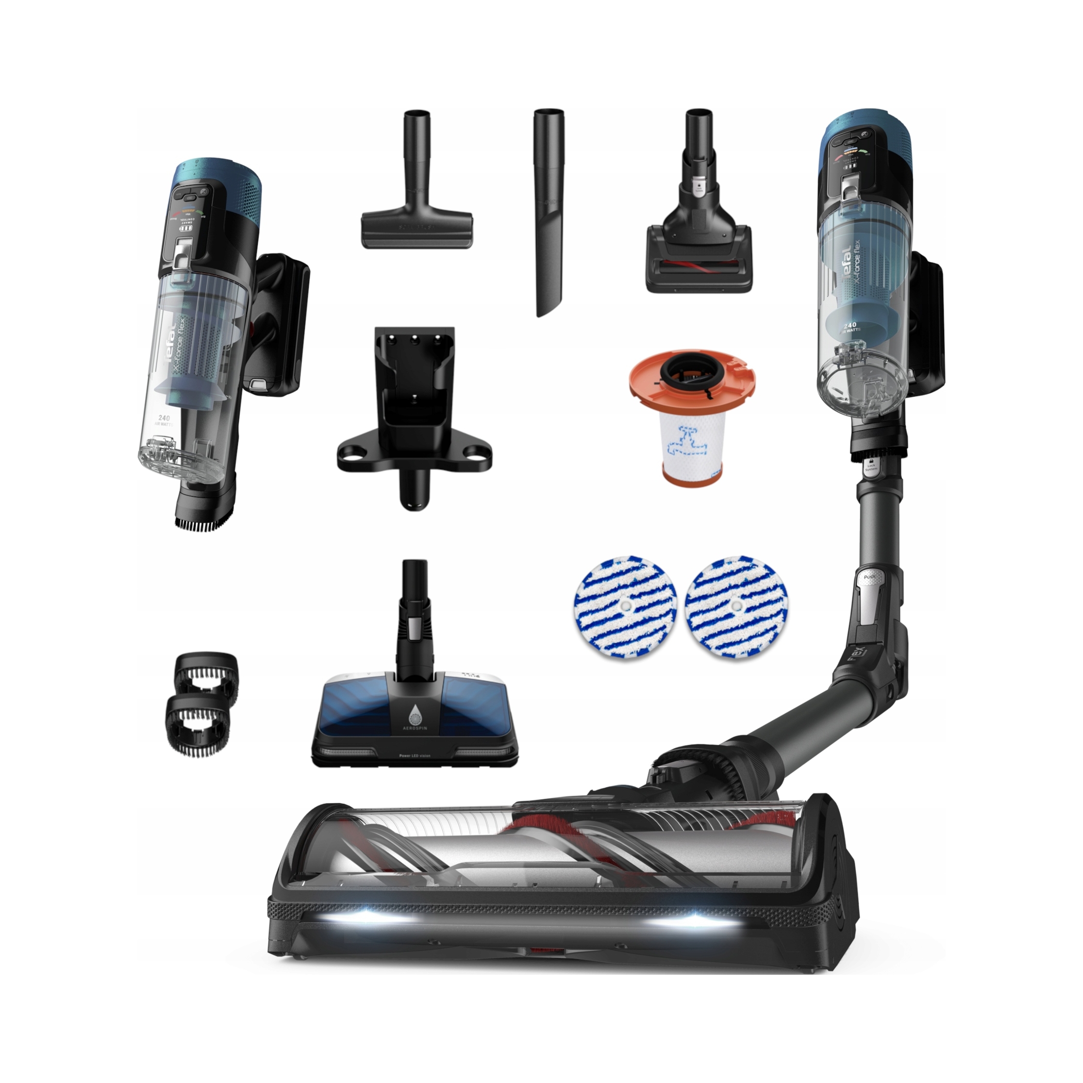 Odkurzacz pionowy bezprzewodowy Tefal X-Force Flex 14.80 TY9BD1 mopujący