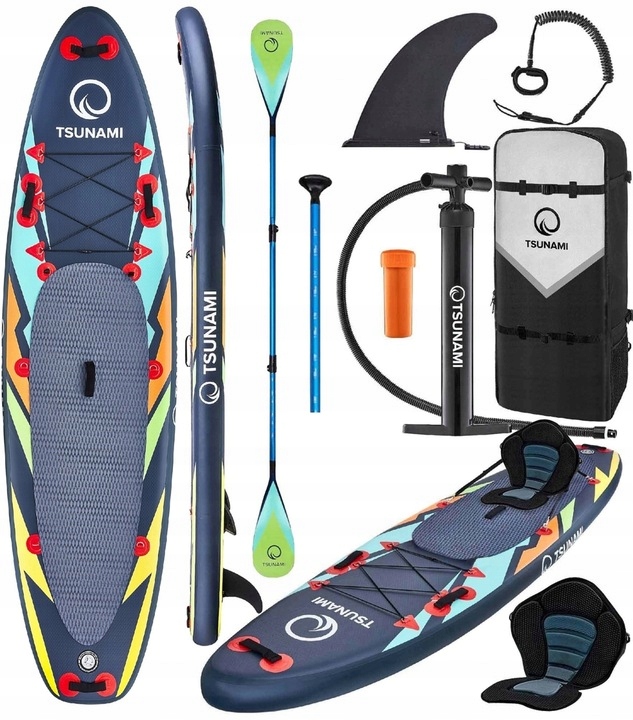 Deska SUP TSUNAMI T08 320cm Duży ZESTAW pompa + torba PREMIUM