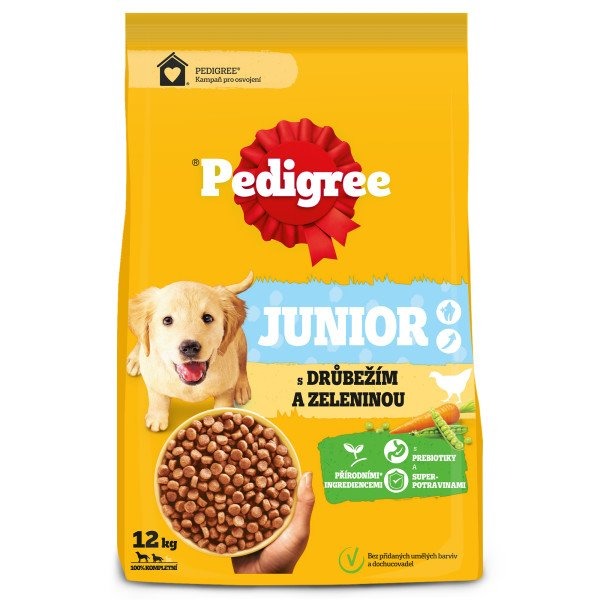 Levně Pedigree granule s drůbežím se zeleninou pro štěňata 12kg