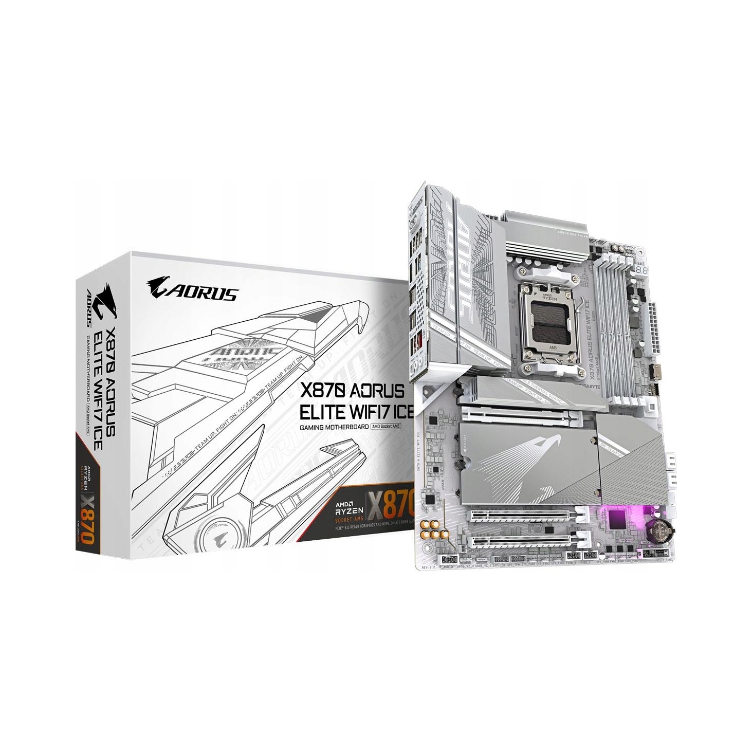Základná doska Gigabyte X870 Aorus Elite WIFI7 Ice AM5 Atx