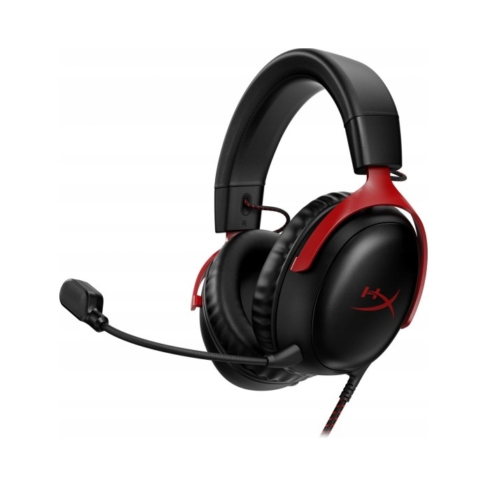 Drôtové slúchadlá pre hráčov HyperX Cloud III čierno-červené