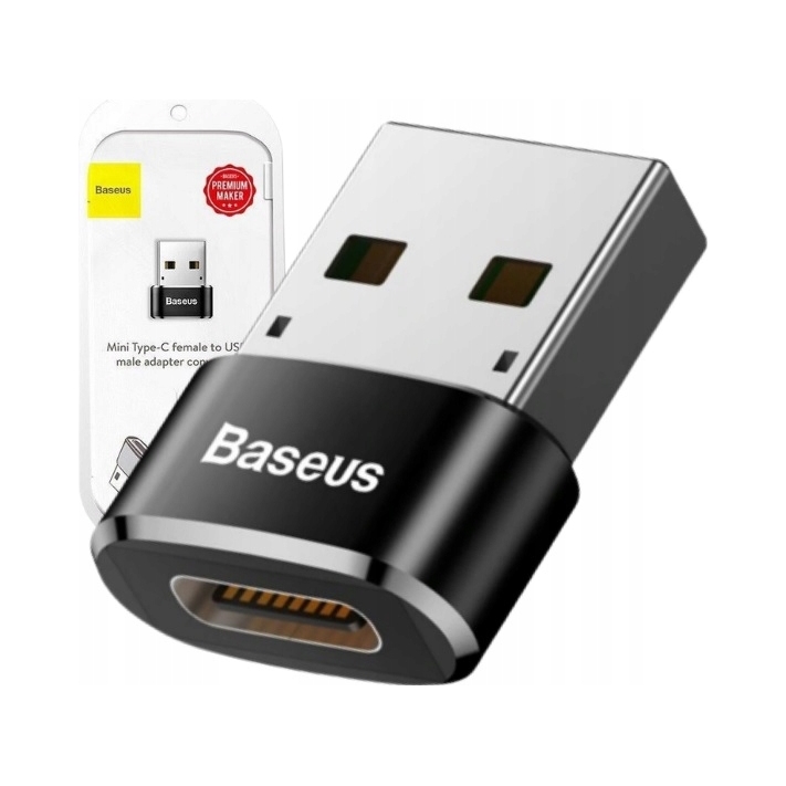 Adapter Baseus Mini przejściówka z Usb- C na Usb- A czarny Baseus