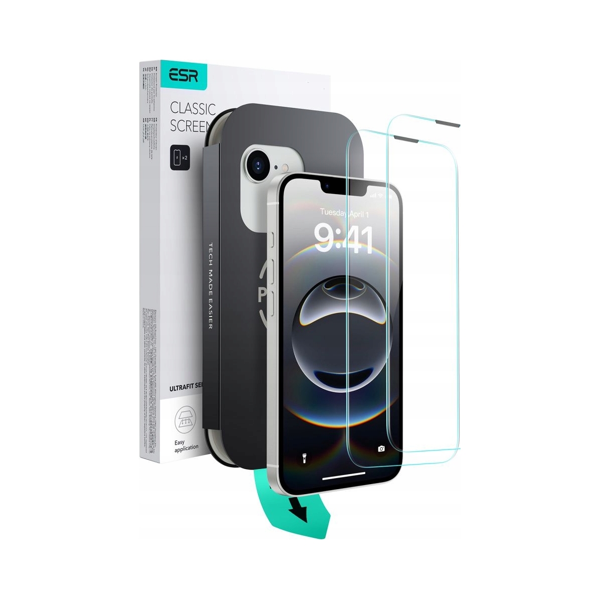 Szkło Hartowane Esr Ultrafit Tempered Glass 2- Pack iPhone 16 Pro 17 Esr