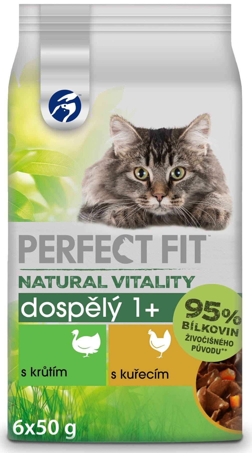 Perfect Fit Natural Vitality kapsičky s krůtím a kuřecím 12× (6×50 g)