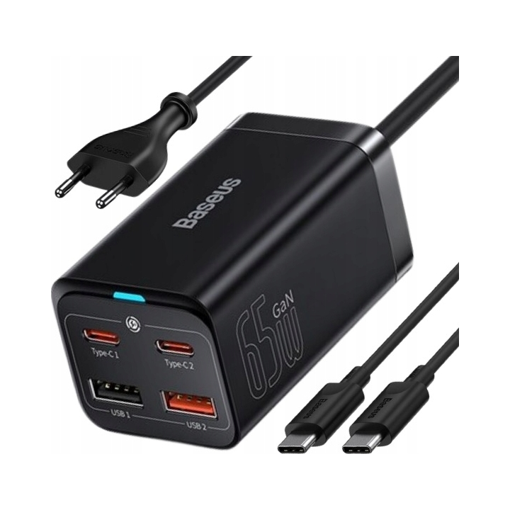 Univerzálna sieťová nabíjačka Baseus PSZM000901 65W, 2x Usb 2x Usb-c Ac