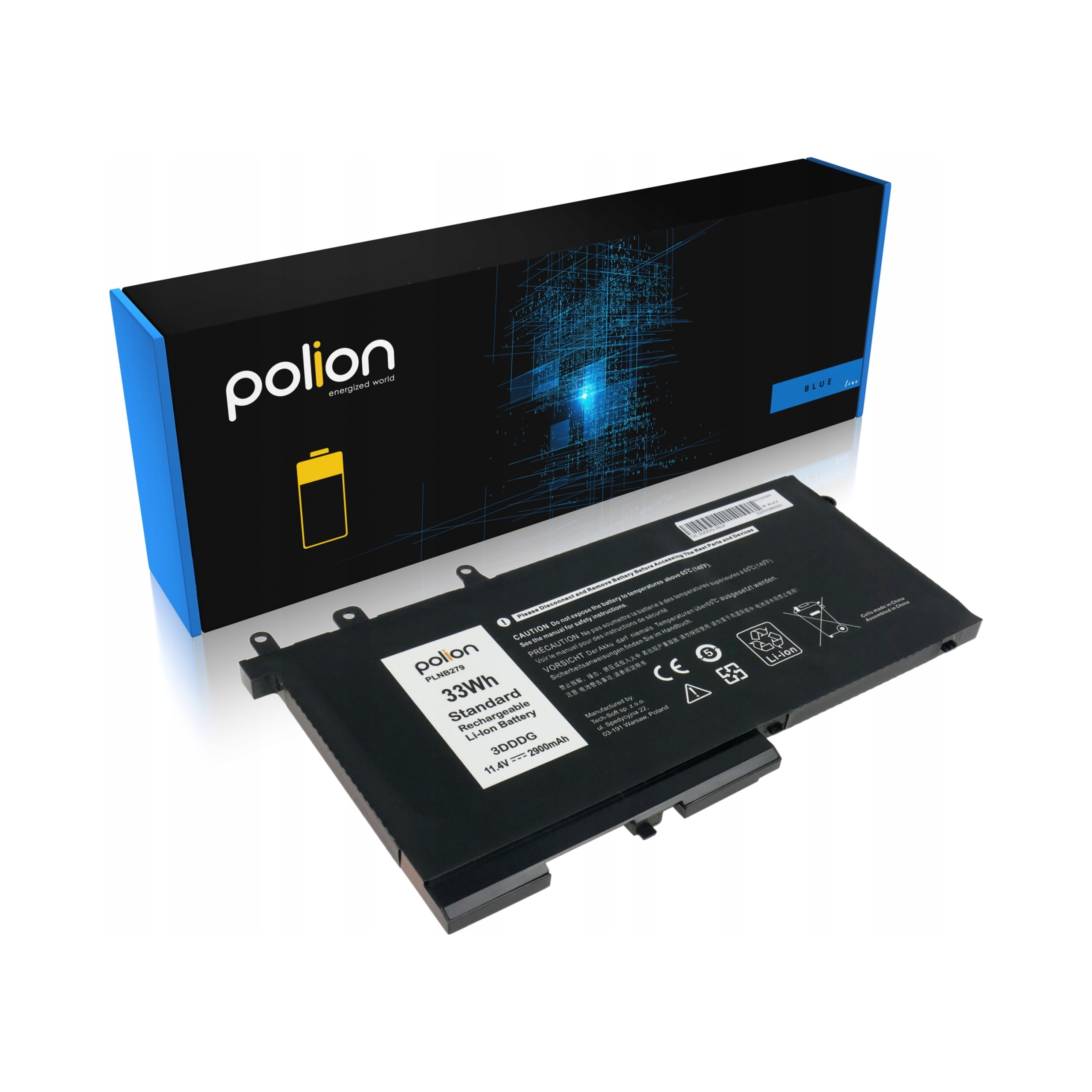 Batéria pre notebooky Dell Li-Ion 2900 mAh Polion