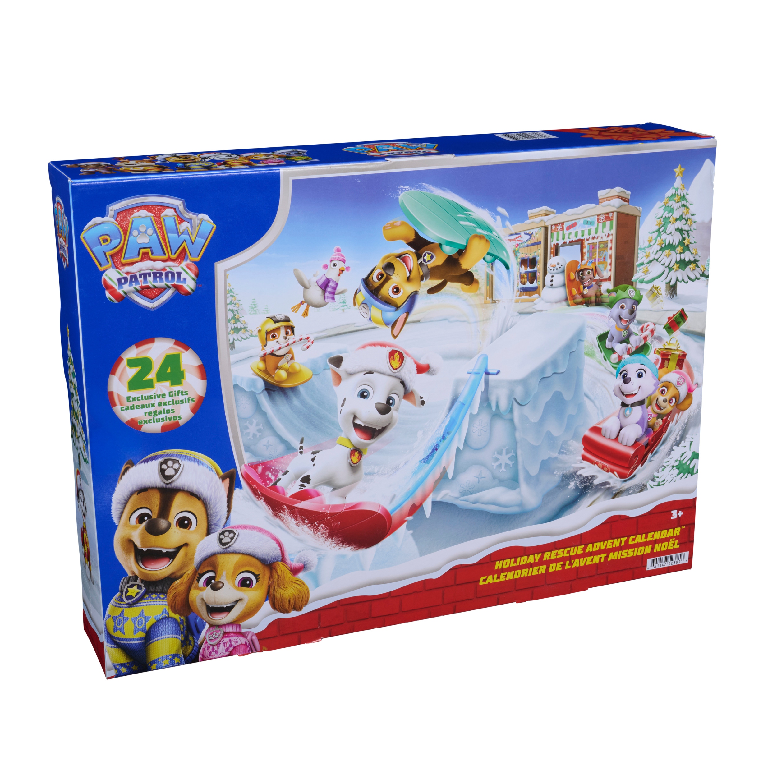 Адвент-календарь Spin Master Paw Patrol 2026, 7 фигурок щенков и игровое поле
