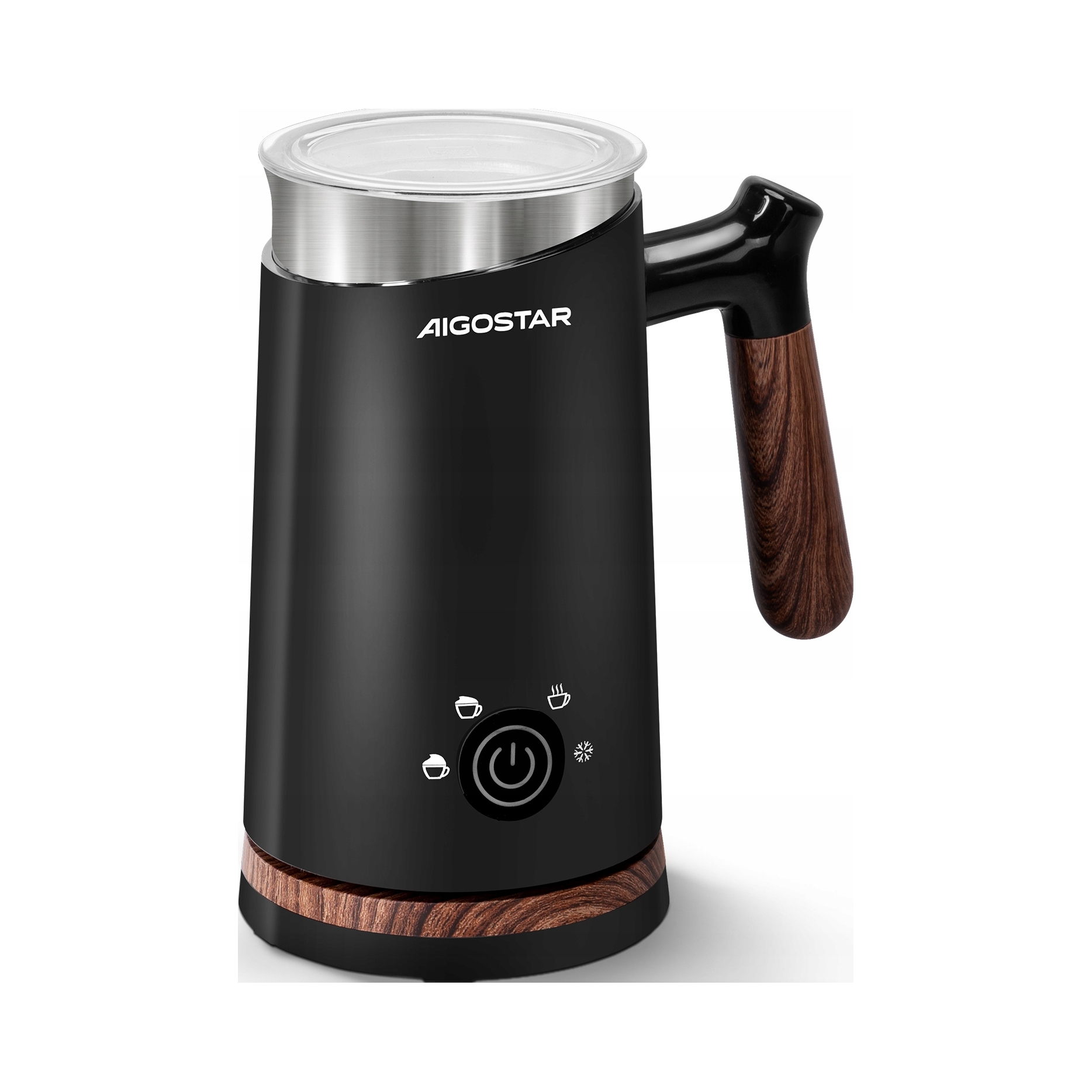 Spieniacz do mleka podgrzewacz 4 tryby 500W czarny Aigostar rk520