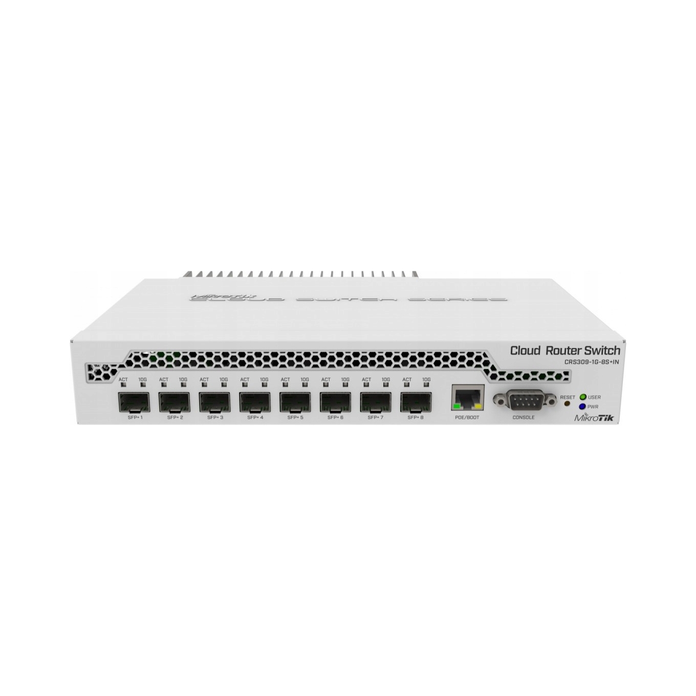 Riaditeľný Switch MikroTik CRS309-1G-8S+IN 1x1GbE 8x10GbE Sfp+ RS232 PoE