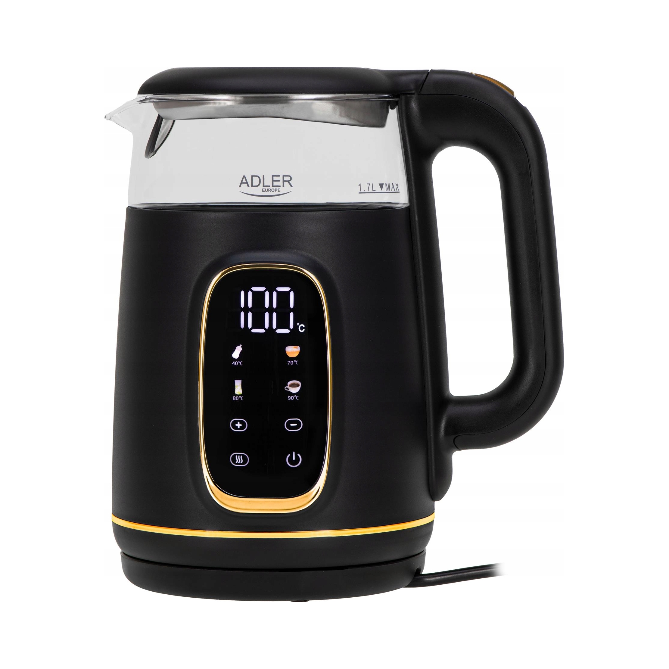 Czajnik elektryczny Adler 1,7 l 2200 W szklany z regulacją temperatury