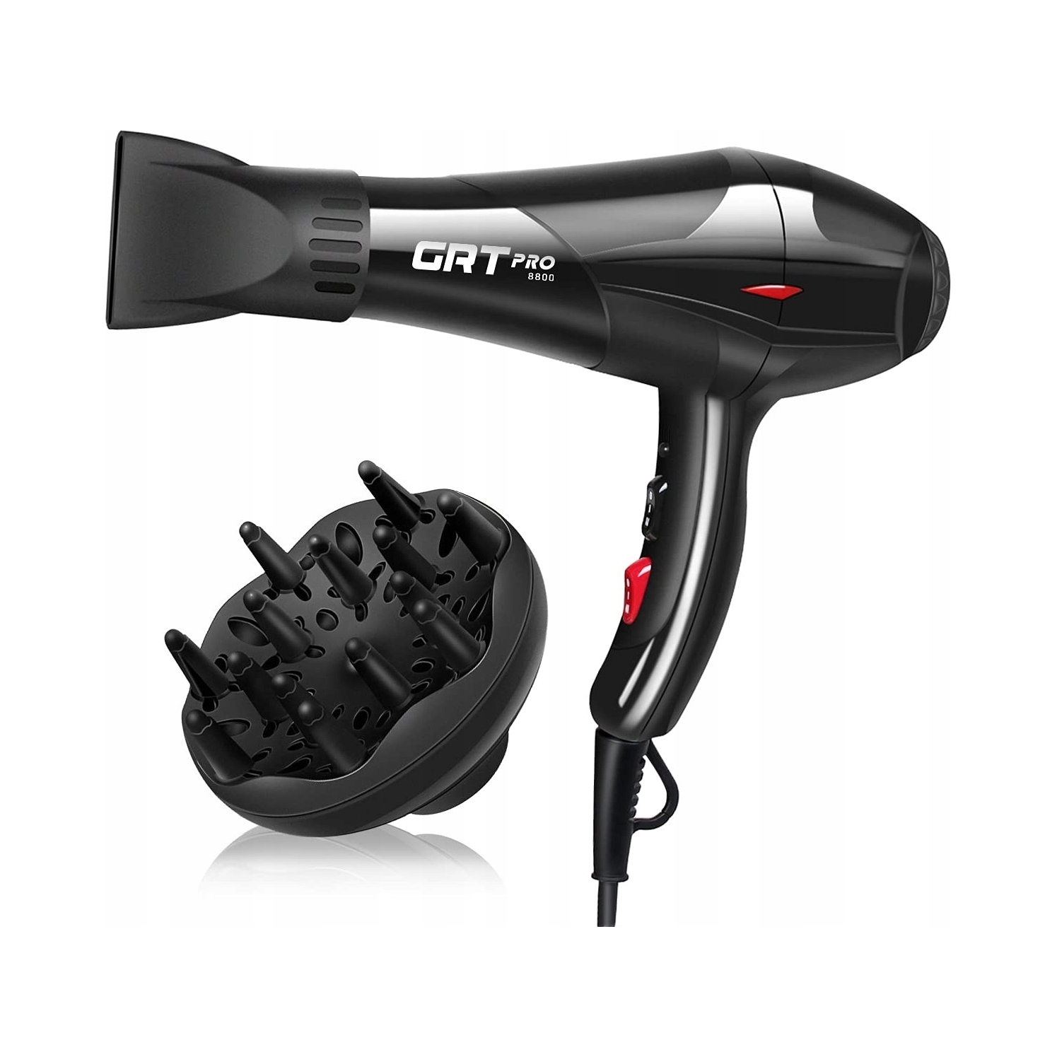 Profesjonalna jonowa suszarka do włosów Grt Pro 8800 3500W dyfuzor Turbo