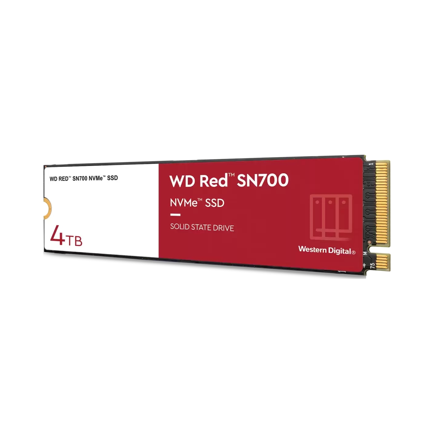Wd Red Ssd NVMe 4TB PCIe SN700, Geb3 8GB/s, (R:3400/W:3100 MB/s) Tbw 5100
