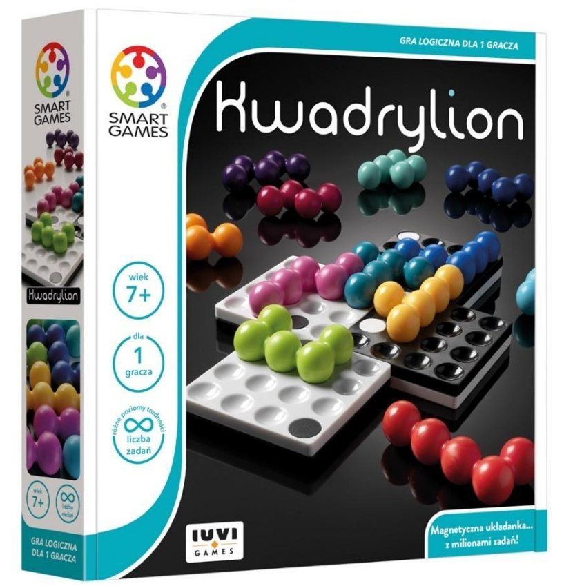 Smart Games Kwadrylion Iuvi Gra Kompaktowa Magnetyczna 80 Zadań 7+