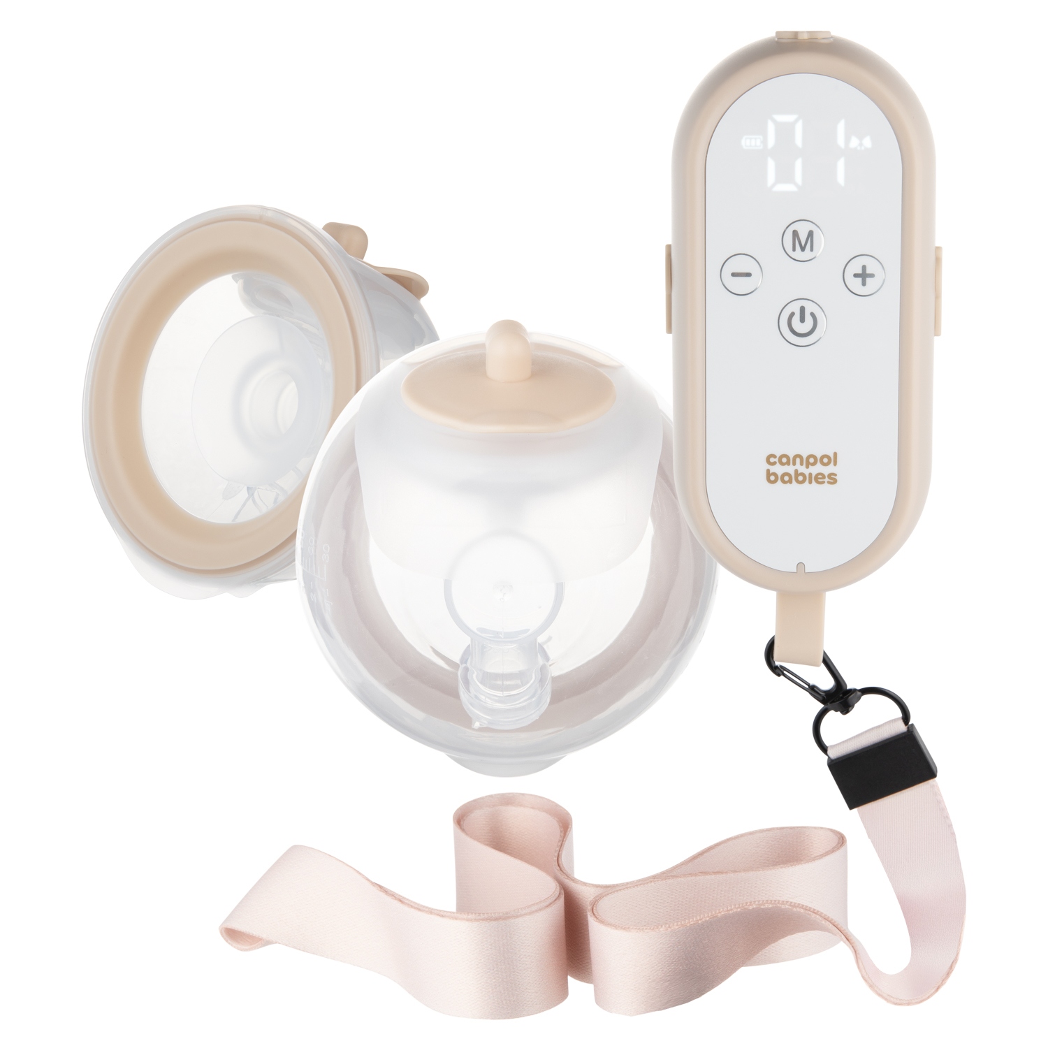 Canpol babies laktator elektryczny muszlowy podwójny MilkShell beżowy 120ml