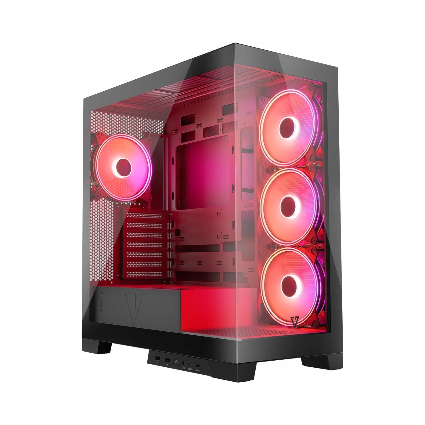 Obudowa komputerowa Modecom Volcano Space Apex Argb Atx MIDI 4x140mm Czarna